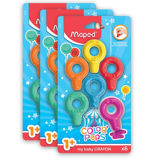 Maped Color'Peps My First PlastiClean Plastic Crayons